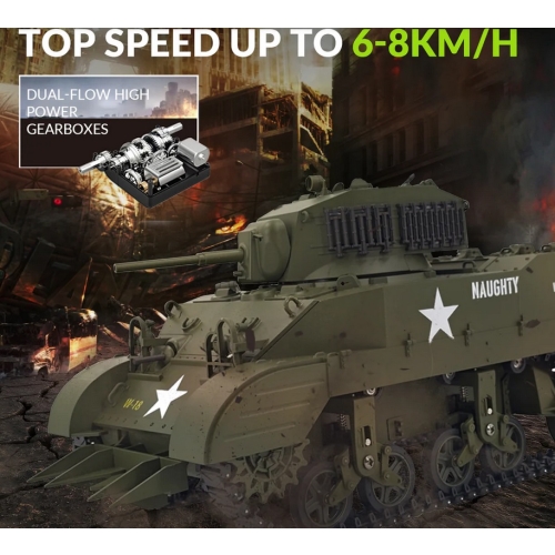 RACENT US M5A1 Czołg 1:16 RTR 108-3B2 - Kolor zielony - G2080