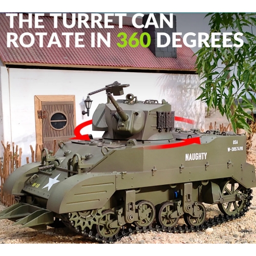 RACENT US M5A1 Czołg 1:16 RTR 108-3B2 - Kolor zielony - G2080