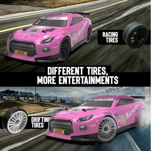 RACENT Model Samochodu Drift Car 1/14 4WD 609PB2 - silnik szczotkowy / kolor różowy