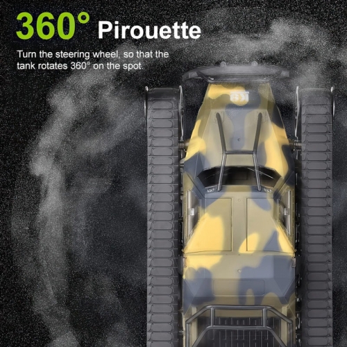 RACENT Terrain Tank Czołg 4WD 1:12 664YB2 - silnik szczotkowy / kolor żółty