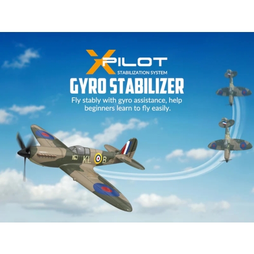 Volantex RC Spitfire z systemem stabilizacji Xpilot One Key Aerobatic Idealny dla początkujących 761-12G RTF
