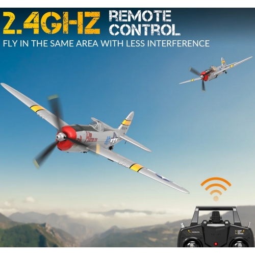 Volantex RC Samolot P47 Thunderbolt 400mm z systemem stabilizacji Xpilot One Key Aerobatic Idealny dla początkujących 761-16 RTF