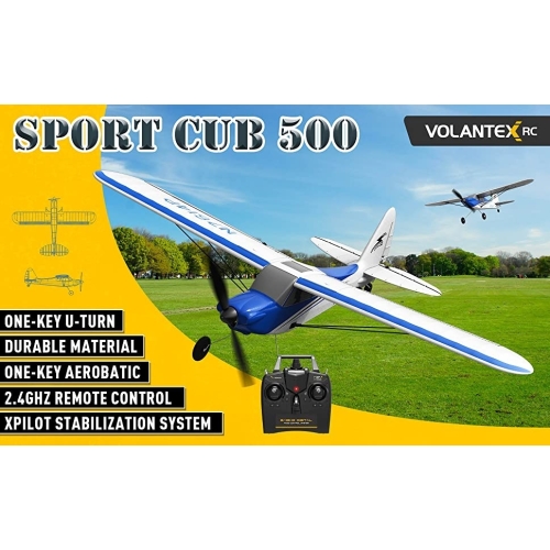 Volantex RC Sport Cub 500 Samolot z żyroskopem 761-4B RTF - Kolor niebieski