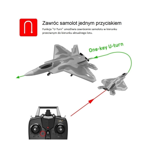 Volantex RC F22 Raptor z systemem stabilizacji Xpilot One Key Aerobatic Idealny dla początkujących 761-7 RTF