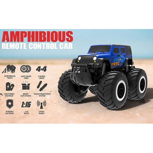 STEMTRON Amphibious Samochód amfibia 1/16 767BB2 - silnik szczotkowy / kolor niebieski