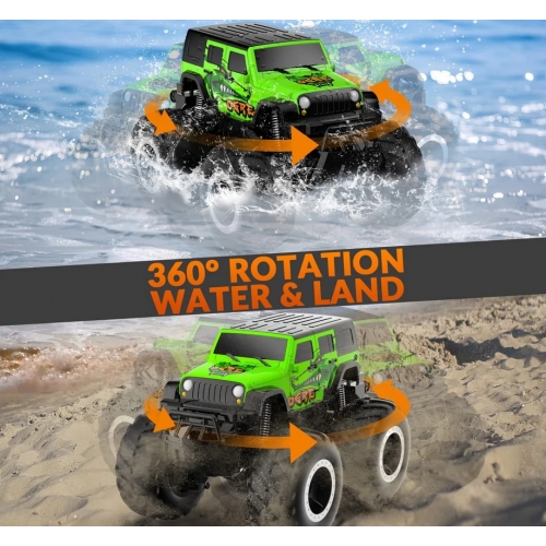 STEMTRON Amphibious Samochód amfibia 1/16 767GB2 - silnik szczotkowy / kolor zielony