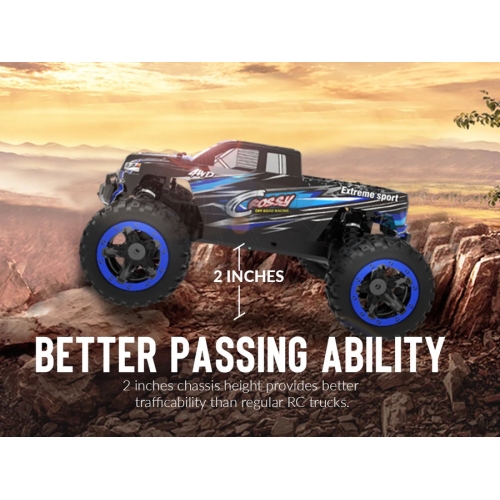 RACENT Samochód Monster Truck Crossy 4WD 1/16 785-5 RBB2 - silnik szczotkowy / kolor niebieski
