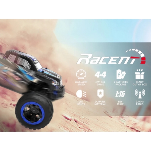 RACENT Samochód Monster Truck Crossy 4WD 1/16 785-5 RBB2 - silnik szczotkowy / kolor niebieski