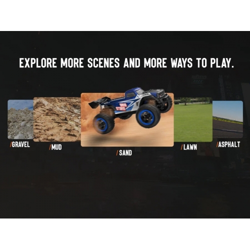 RACENT Samochód Monster Truck SandStorm 4WD 1/16 785-6 - silnik szczotkowy / kolor niebieski