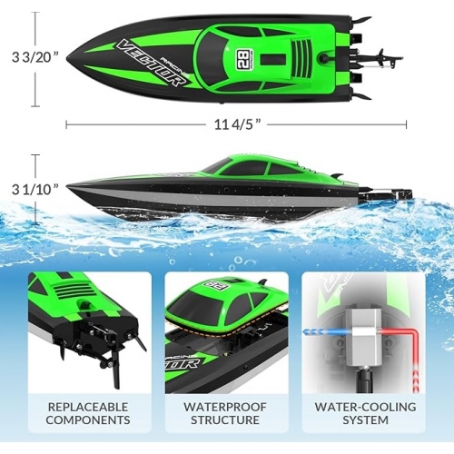 Volantex RC Vector Lumen motorówka z systemem samoodwracania 795-6 RTR - silnik szczotkowy / kolor zielony