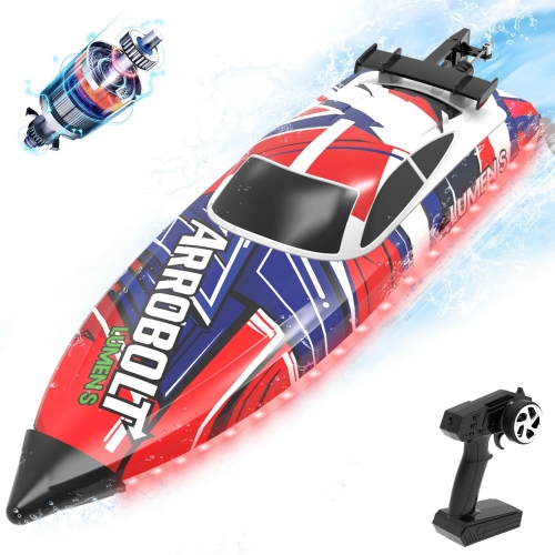 Volantex RC Arrobolt Lumen S motorówka z systemem samoodwracania 55km/h 797-6 RTR - silnik bezszczotkowy / kolor czerwony