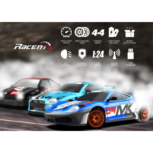RACENT Model Samochodu Speedster 1/24 4WD 926DBB2 - silnik szczotkowy / kolor niebieski