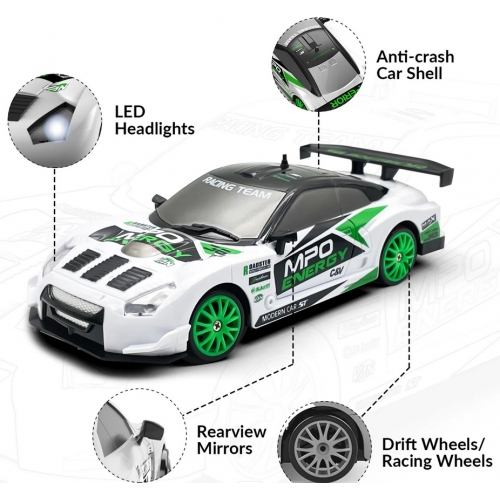 RACENT Model Samochodu Drift King 1/24 4WD 926WB2 - silnik szczotkowy / kolor biały